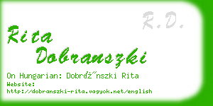 rita dobranszki business card